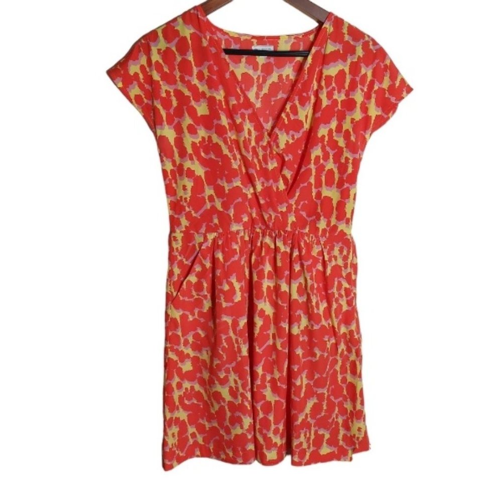 Gap Lava Orange Yellow Spotted Print Summer Dress - Size 10